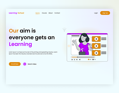 Learning School Website UI Design