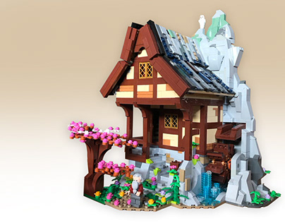 Medieval Water Mill - Lego