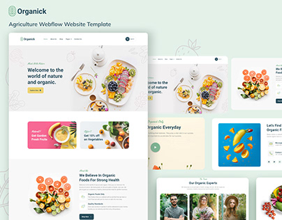 Organick - Agriculture Webflow Website Template Design