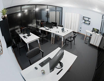 Interior visualization of office space