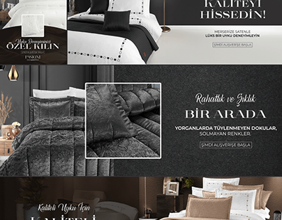 Furniture, Bedding Set Website Slider - Banner Design