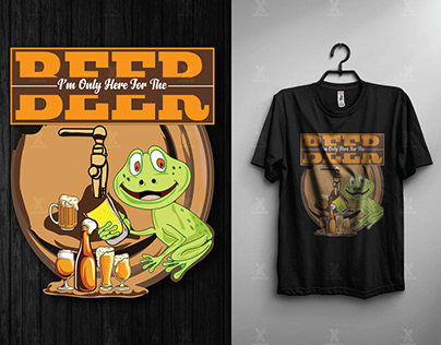Frog Beer T-shirt Design