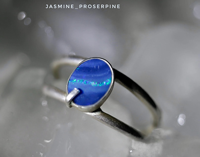 Cosmic ring with opal 🌌 Космическое кольцо с опалом
