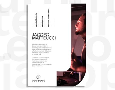 Flyer for Jacopo Matteucci - Professional Drummer