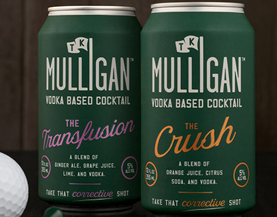 TK Mulligan Canned Cocktail Packaging Design & Logo
