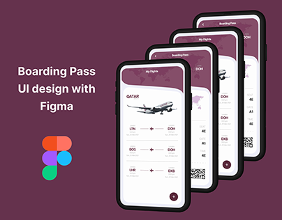 Boarding Pass UI design.