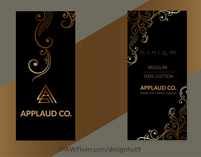 luxury hang tag,clothing tag and neck label design