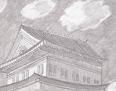 Japanese Imperial Palace Drawing