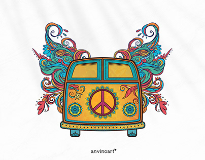 Hippy Van car