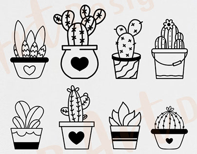 BB Art Designs | Cactus SVG Bundle, Succulent PNG