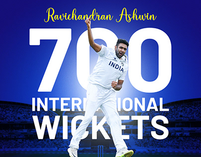 Ravichandran Ashwin 700 Wickets Poster