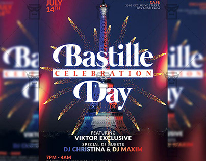 Bastille Day Celebration - Club A5 Template