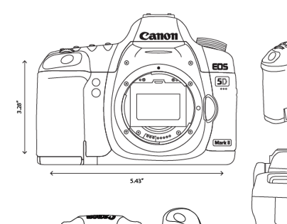 Technical Drawing: Canon 5D Mark II