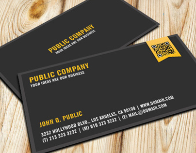 Elegant Corporate QR-Code Business Card