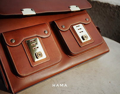 Bespoke leather briefcase