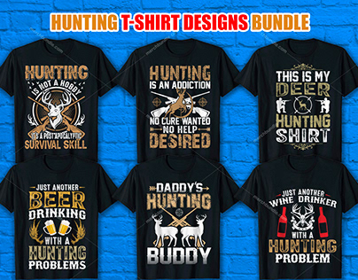 Hunting T-Shirt Designs Bundle