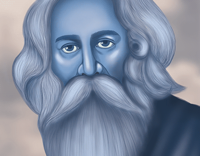 Self portrait | Tagore, Rabindranath | V&A Explore The Collections