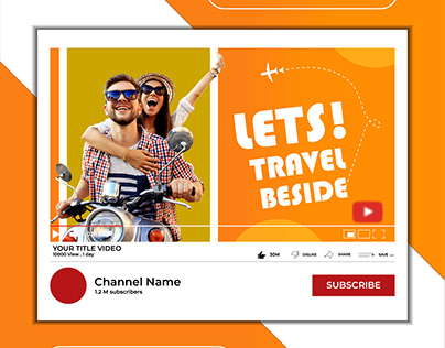 Travel youtube thumbnail design