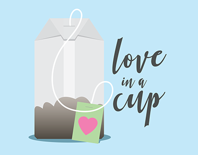 Love in a Cup Tea Illustration