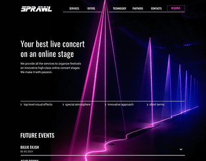 Sprawl Music Landing Page
