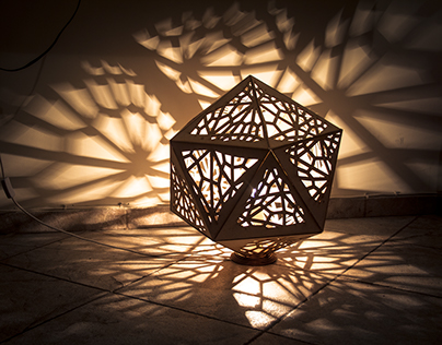 subdivided icosahedron lamp