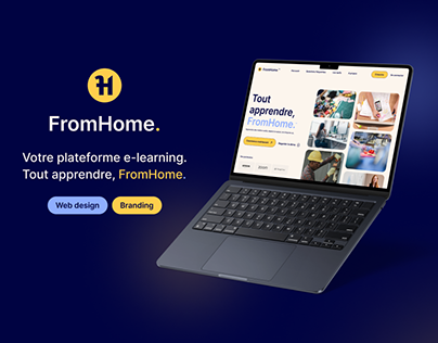 Project thumbnail - FromHome, platforme éducative. - Web design project
