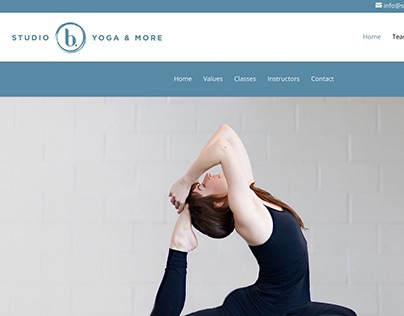Studio B Yoga Website Design
