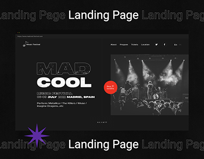 Landing Page - Music Festival - UI