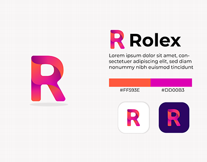 Rolex R Letter Logo Design Concept