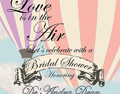 Love is in the Air Bridal Shower invitation