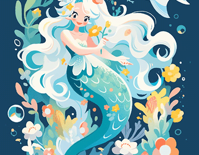 Book Cover - The Cute Little Mermaid