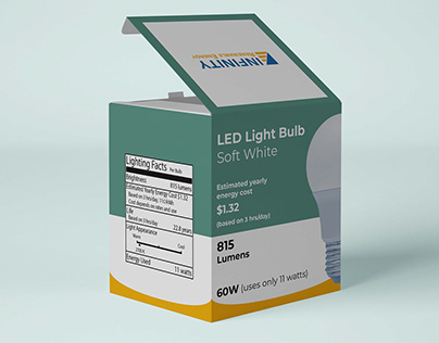 "Infinity Renewable Energy" Lightbulb Product Packaging