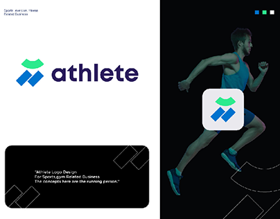 athlete logo design-sports logo-modern logo
