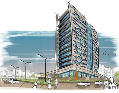Architecture Illustration - Kingsway Tower