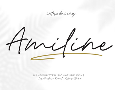 Amiline Handwritten Signature - FREE FONT