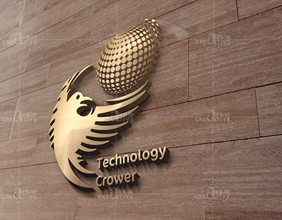 Technology Crower Company Logo With Mockup