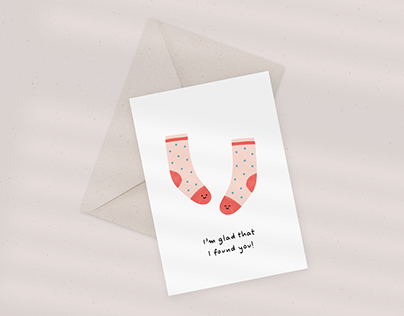 Eökke — Eco Greeting Card — Pair of Socks