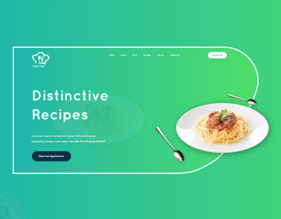 Online Food Recipe | Landing Page