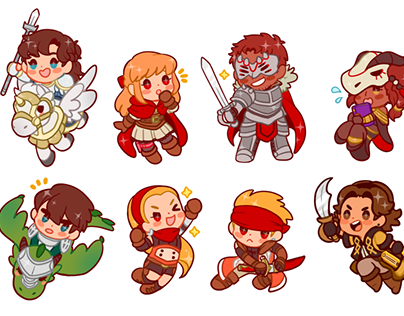 Simple-style chibis