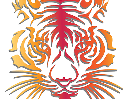 tiger with fire color