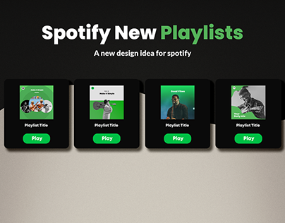 A new design idea for spotify - Spotify new playlists 1