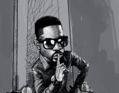 feature drawing of sarkodie