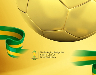 Golden Coin of 2014 World Cup Packaging Design