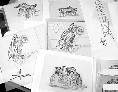 Desk Sketch / Toy Trucks