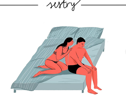 Editorial illustration for magazine "Sestry"