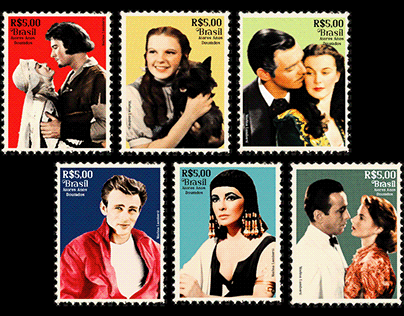 Coleção de selos - Cinema Clássico de Hollywood