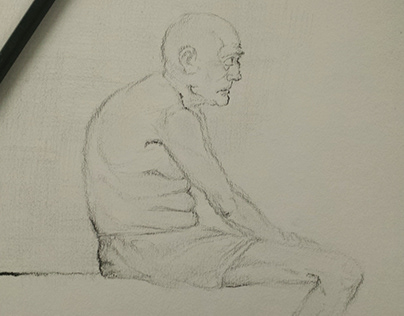 Old man drawing study
