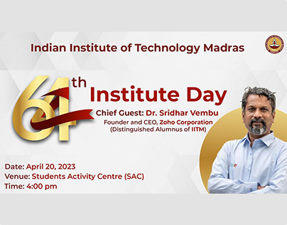 64th Instiute Day of IIT Madras Poster Design