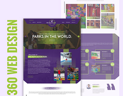 Velocity 360 Fun Park Webpage Design