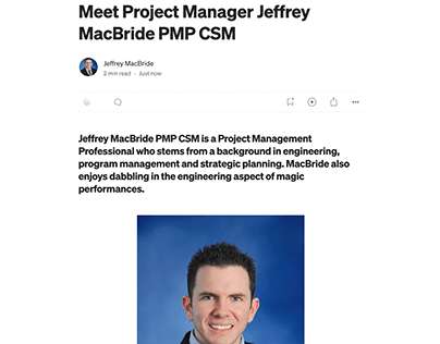 Meet Project Manager Jeffrey MacBride PMP CSM